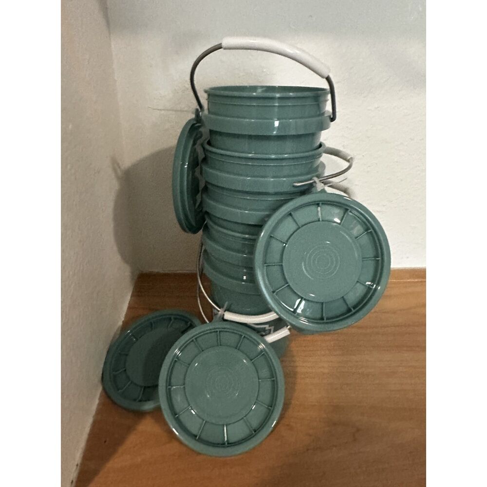 Set of 5 Lowe’s Teal Mini Buckets – Silicone Utility Buckets New - Picture 2 of 4